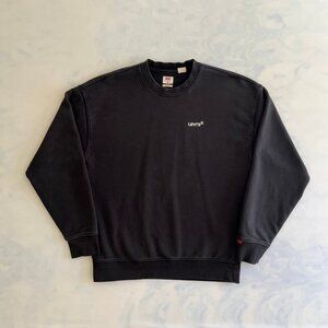 Levi's Black Crewneck Logo Fleece Sweater Men's XS